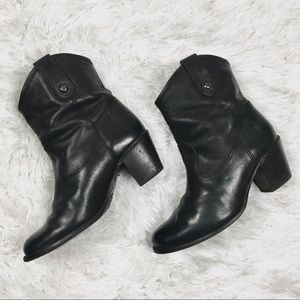 Frye Jackie Button Short Boots Black Size 6.5